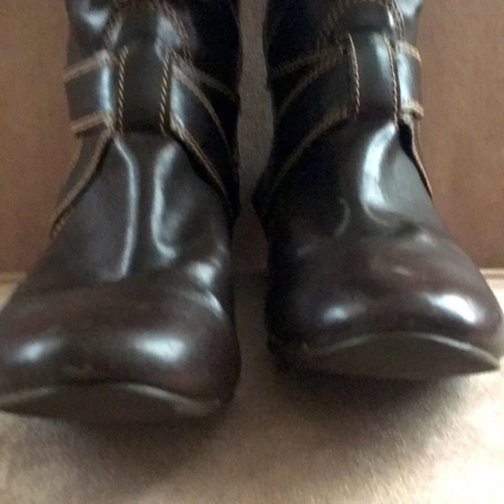 Jazz berry dark brown knee high boots - Picture 2 of 7
